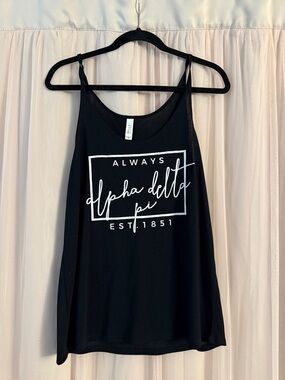 Black Graphic Tank Top